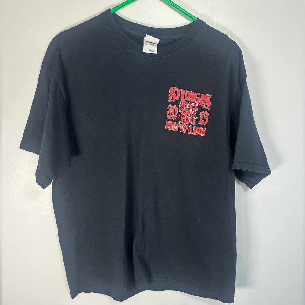 Black Graphic Men’s Sturgis T-Shirt 2013 Black Hills Rally Size XL - Picture 2 of 4